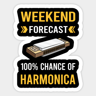 Weekend Forecast Harmonica Mouth Organ Sticker